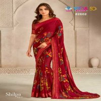 Vipul Shilpa Wholesale Georgette Weaving Border Sarees