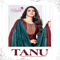 Paavi Tanu Wholesale Liva Silk With Lining Kurti With Pant And Dupatta