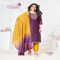 Paavi Tanu Wholesale Liva Silk With Lining Kurti With Pant And Dupatta