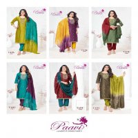 Paavi Tanu Wholesale Liva Silk With Lining Kurti With Pant And Dupatta