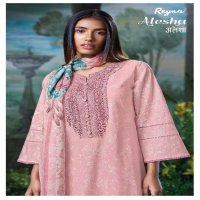 Reyna Alesha Wholesale Cotton Block Print With Work Salwar Suits