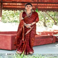 Vallabhi Bansi Wholesale Abstract Print With Foil Embelished Sarees