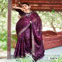 Vallabhi Bansi Wholesale Abstract Print With Foil Embelished Sarees