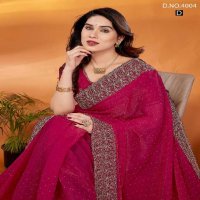 Jayshree D.no 4004 Colour Wholesale Fancy Chiffon With Stone Work Sarees