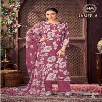 Harshit Jameela Wholesale Pure Zam With Hand Work Dress Material