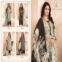 Alok Black Candy Wholesale Viscose Muslin With Hand Work Dress Material