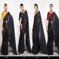 Kala Jamun Black Berry Wholesale Fancy Satin With Zari Work Sarees