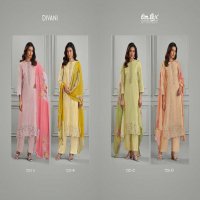 Omtex Divani Wholesale Lawn Cotton With Embroidery Work Salwar Suits