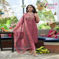Mystic 9 Juhi Vol-1 Wholesale Gajji Silk Straight Cut Catalogue