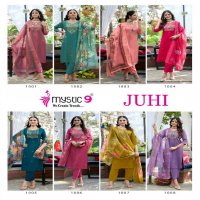Mystic 9 Juhi Vol-1 Wholesale Gajji Silk Straight Cut Catalogue