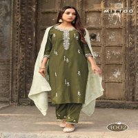 Mittoo Saundarya Wholesale Viscose Weaving Kurti With Pant And Dupatta