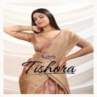 Sethnic Tishora Wholesale Crush Tissue Silk Party Wear Sarees