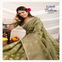 Sethnic Tishora Wholesale Crush Tissue Silk Party Wear Sarees