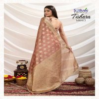 Sethnic Tishora Wholesale Crush Tissue Silk Party Wear Sarees