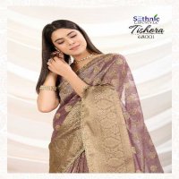 Sethnic Tishora Wholesale Crush Tissue Silk Party Wear Sarees