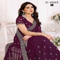 Jayshree D.no 4005 Colour Wholesale 60 Gram Georgette With Stone Work Party Wear Sarees
