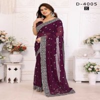 Jayshree D.no 4005 Colour Wholesale 60 Gram Georgette With Stone Work Party Wear Sarees