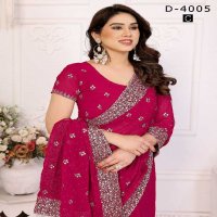 Jayshree D.no 4005 Colour Wholesale 60 Gram Georgette With Stone Work Party Wear Sarees