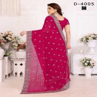 Jayshree D.no 4005 Colour Wholesale 60 Gram Georgette With Stone Work Party Wear Sarees