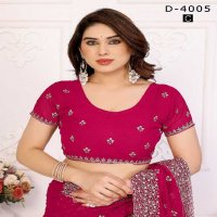 Jayshree D.no 4005 Colour Wholesale 60 Gram Georgette With Stone Work Party Wear Sarees