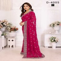 Jayshree D.no 4005 Colour Wholesale 60 Gram Georgette With Stone Work Party Wear Sarees