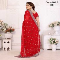 Jayshree D.no 4005 Colour Wholesale 60 Gram Georgette With Stone Work Party Wear Sarees