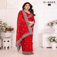 Jayshree D.no 4005 Colour Wholesale 60 Gram Georgette With Stone Work Party Wear Sarees