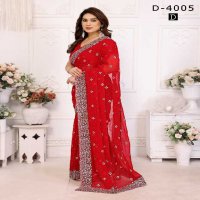 Jayshree D.no 4005 Colour Wholesale 60 Gram Georgette With Stone Work Party Wear Sarees