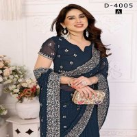Jayshree D.no 4005 Colour Wholesale 60 Gram Georgette With Stone Work Party Wear Sarees
