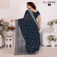 Jayshree D.no 4005 Colour Wholesale 60 Gram Georgette With Stone Work Party Wear Sarees