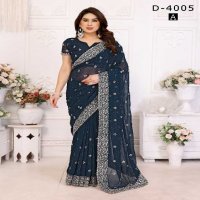 Jayshree D.no 4005 Colour Wholesale 60 Gram Georgette With Stone Work Party Wear Sarees