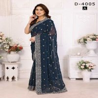 Jayshree D.no 4005 Colour Wholesale 60 Gram Georgette With Stone Work Party Wear Sarees