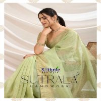Sethnic Sutrala Vol-2 Wholesale Tissue Linen With Handwork Sarees