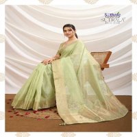 Sethnic Sutrala Vol-2 Wholesale Tissue Linen With Handwork Sarees