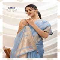 Sethnic Sutrala Vol-2 Wholesale Tissue Linen With Handwork Sarees