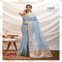 Sethnic Sutrala Vol-2 Wholesale Tissue Linen With Handwork Sarees