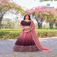 Surshyam Bhavnagar Wholesale Gold Crush Silk With Beats Work Lehengas