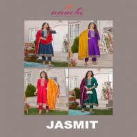 Aanchi Jasmit Wholesale 3 Piece Set Flair Concept Salwar Suits