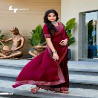 LT Fabrics signature vol 9 elegant style malai silk saree supplier