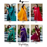 LT Fabrics signature vol 9 elegant style malai silk saree supplier