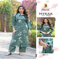 master mykaa chanderi roman print stylish look full stitch co-ord set