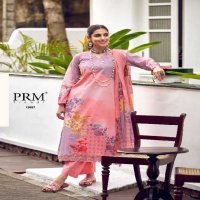 PRM Funflora Wholesale Pure Lawn Cotton With Fancy Work Salwar Suits