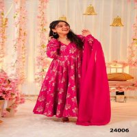 Lucaya Vol-24 Wholesale Heavy Reyon Gown With Dupatta Catalog
