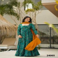 Lucaya Vol-24 Wholesale Heavy Reyon Gown With Dupatta Catalog