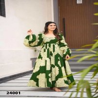 Lucaya Vol-24 Wholesale Heavy Reyon Gown With Dupatta Catalog