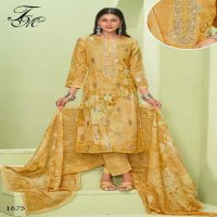 T And M Tripti Wholesale Pure Linen Jacquard With Hand Work Salwar Suits