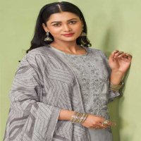 T And M Tripti Wholesale Pure Linen Jacquard With Hand Work Salwar Suits