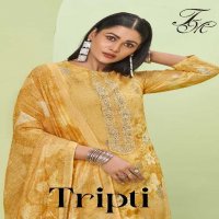 T And M Tripti Wholesale Pure Linen Jacquard With Hand Work Salwar Suits