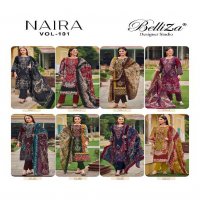 belliza designer naira vol 101 cotton pakistani print 3pcs dress