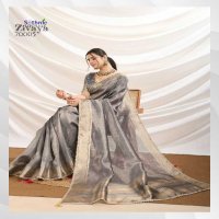 Sethnic Zivaya Wholesale Gold Infused Tissue Linen Party Wear Sarees